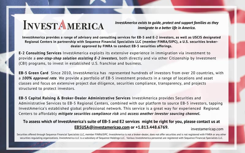 U.S. Investment – EB-5 and E-2 Investor Services